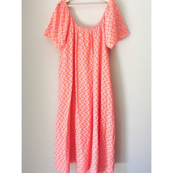 Zara Print Dress Tangerine - Picture 3 of 5